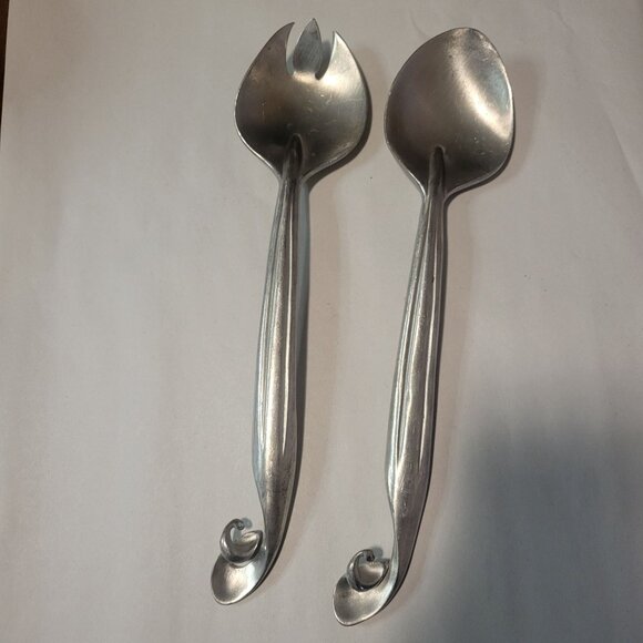 Vintage 11" Contemporary Cast 1998 Salad Serving Set by MS - Picture 1 of 5